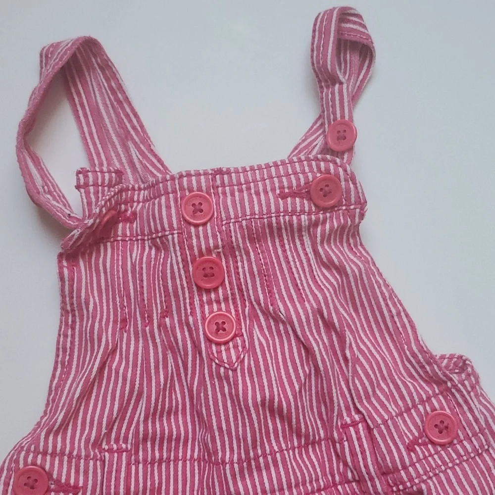 OshKosh B'gosh Striped Shorts Overalls-24M